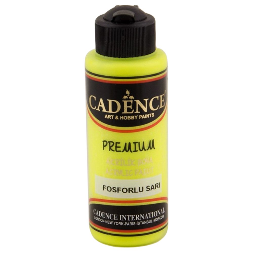 Cadence Premium Akrilik Fosforlu Sarı - 120ml